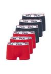 FILA BOXERSHORTS 6ER-PACK Unterhose Herren - Navy-Red