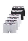 FILA BOXERSHORTS 6ER-PACK Unterhose Herren - Black-White-Grey