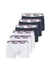 FILA BOXERSHORTS 6ER-PACK Unterhose Herren - White-Navy