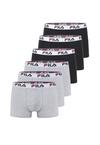 FILA BOXERSHORTS 6ER-PACK Unterhose Herren - Black-Grey