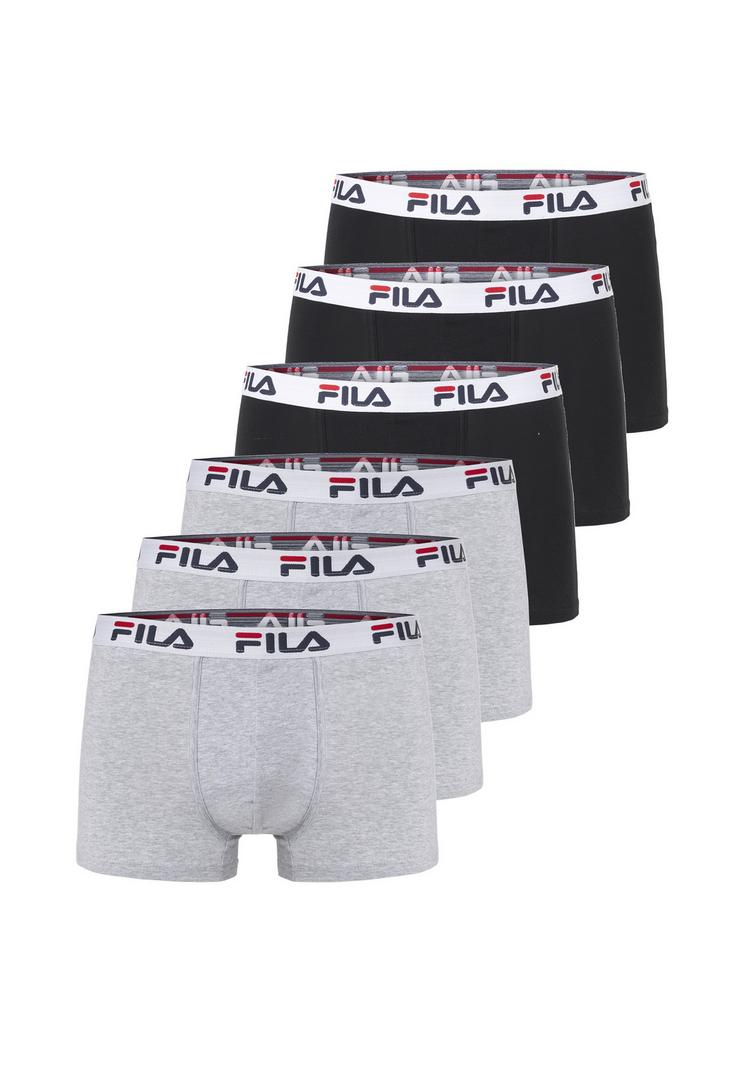 FILA FILA BOXERSHORTS 6ER-PACK Unterhose Herren - Black-Grey - 0 | SportScheck