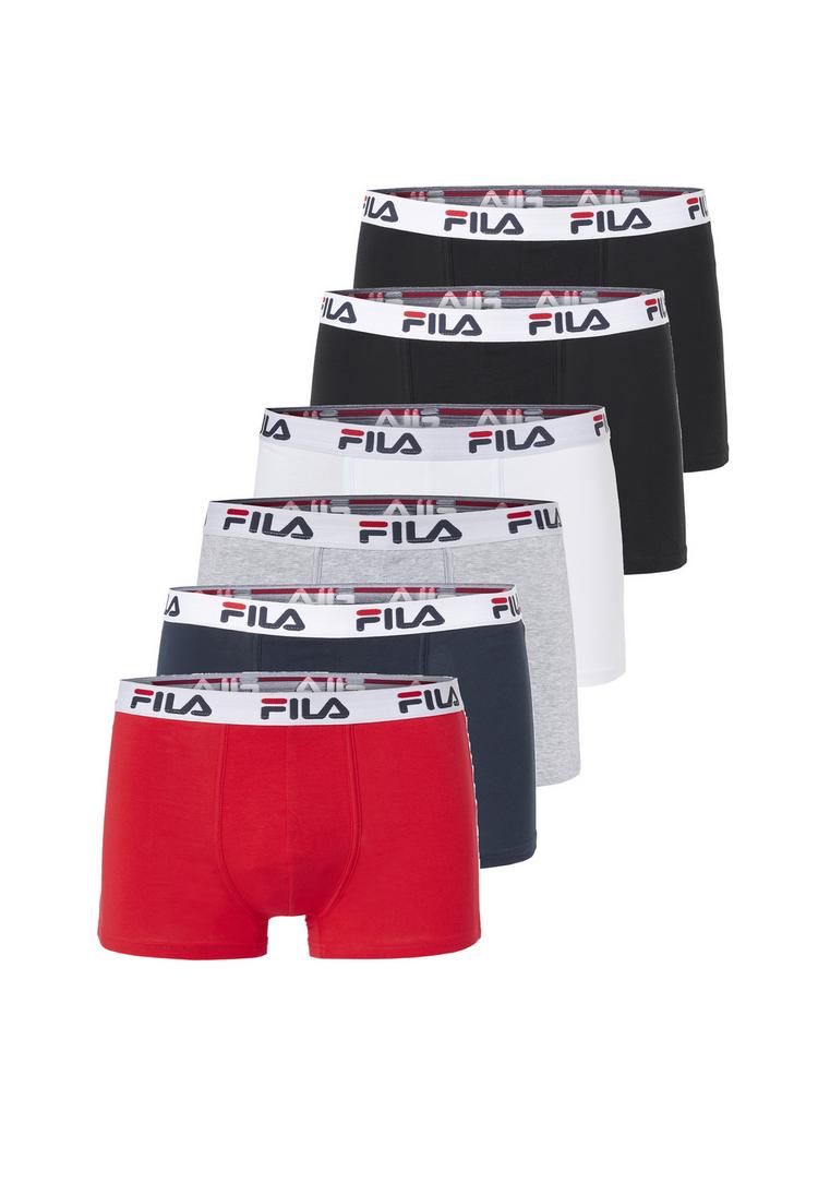 FILA FILA BOXERSHORTS 6ER-PACK Unterhose Herren - Black-White-Grey-Navy-Red - 2 | SportScheck