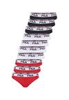 FILA Logo Unterhose Damen - Black-White-Red