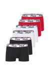 FILA BOXERSHORTS 6ER-PACK Unterhose Herren - Black-White-Red