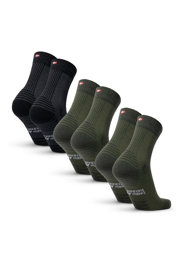 DANISH ENDURANCE DANISH ENDURANCE Light Hiking Crew Socken - black olive green - 0 | SportScheck