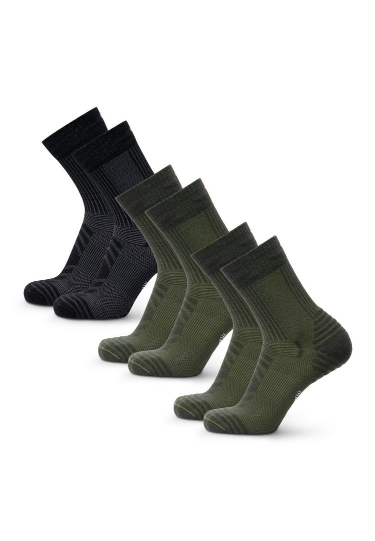 DANISH ENDURANCE DANISH ENDURANCE Light Hiking Crew Socken - black olive green - 0 | SportScheck