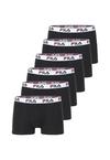 FILA BOXERSHORTS 6ER-PACK Unterhose Herren - Black