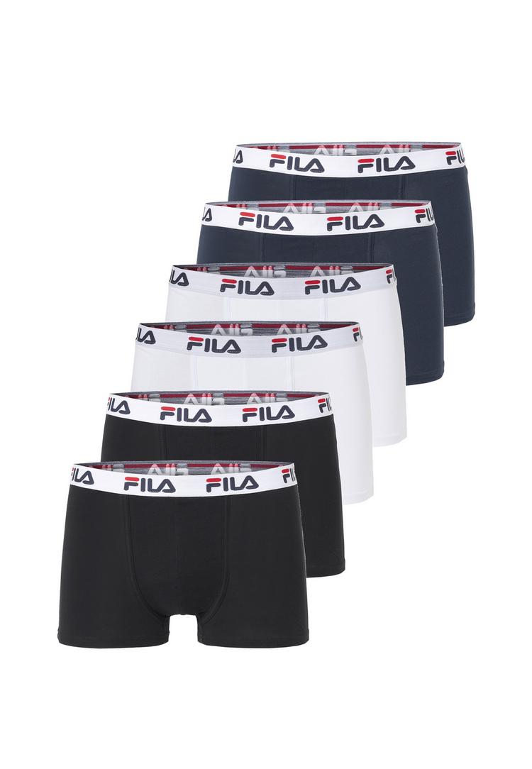 FILA FILA BOXERSHORTS 6ER-PACK Unterhose Herren - Black-White-Navy - 0 | SportScheck