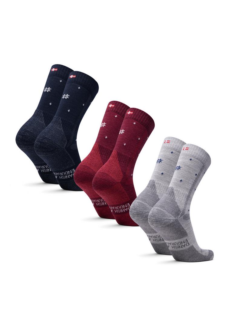 DANISH ENDURANCE DANISH ENDURANCE Classic Hiking Crew Socken - navy/red/light grey - 0 | SportScheck