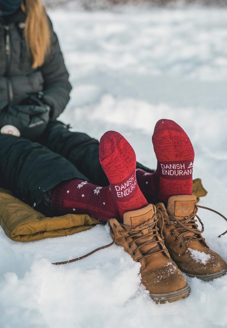 DANISH ENDURANCE DANISH ENDURANCE Classic Hiking Crew Socken - navy/red/light grey - 0 | SportScheck