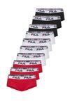 FILA Logo Unterhose Damen - Black-White-Red