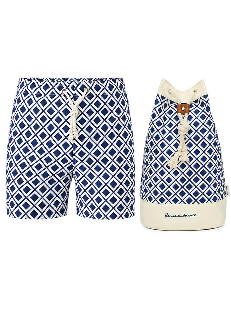 Gassa d'Amante Gassa d'Amante Vieste mit Strandtasche im 2-tlg. Set Badehose Herren - Dunkelblau-Dunkelblau - 0 | SportScheck
