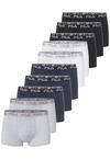 FILA 10er-Pack Unterhose Herren - Black-White-Navy-Grey