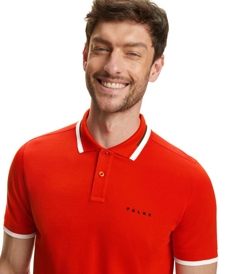 Falke Falke Polo Shirt Colour Edge Poloshirt Herren - safety orange (8314) - 4 | SportScheck