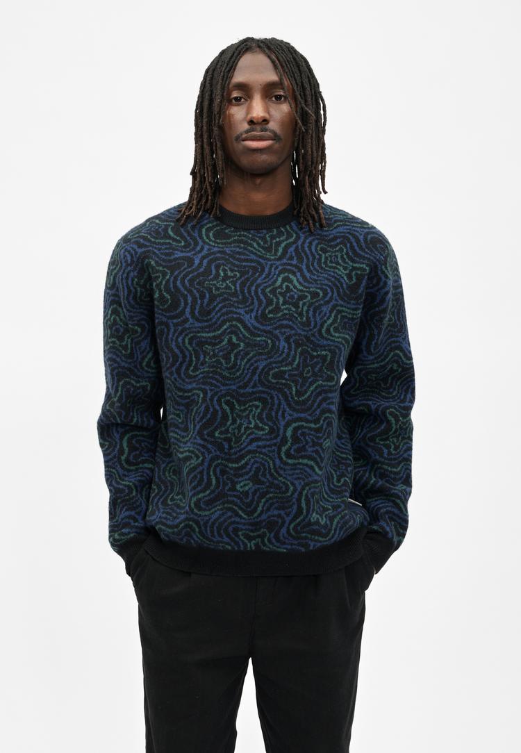 Cleptomanicx Cleptomanicx Scribbles Strickpullover Herren - Black - 1 | SportScheck