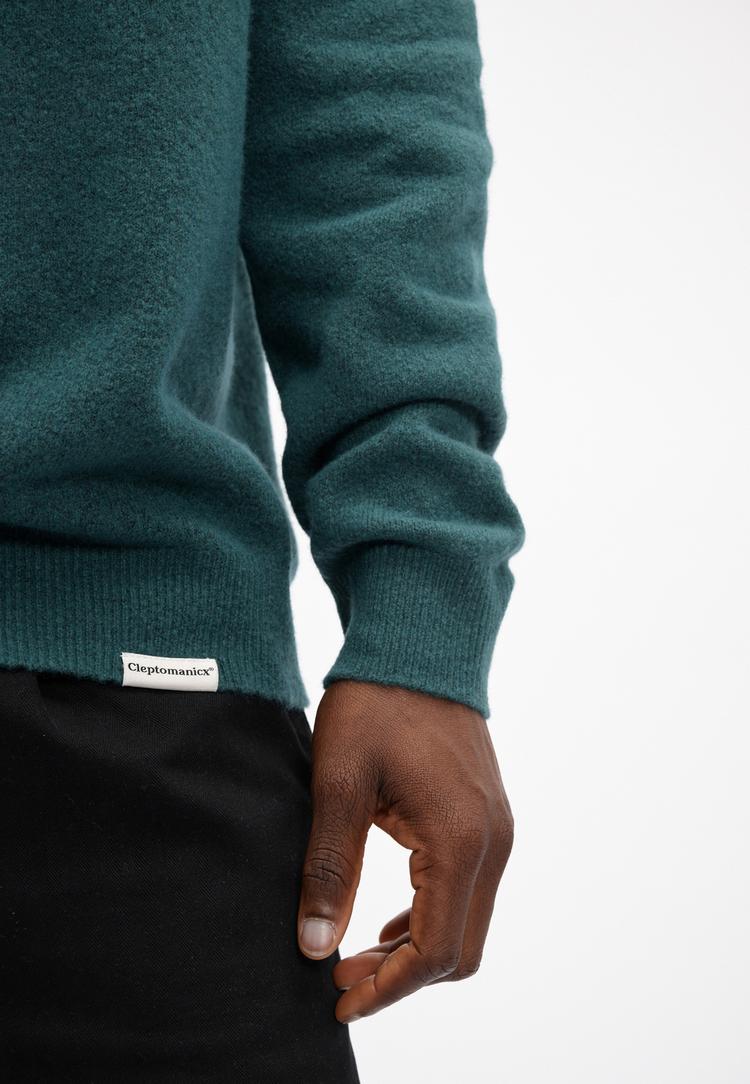 Cleptomanicx Cleptomanicx Soft Strickpullover Herren - Jasper Teal - 2 | SportScheck