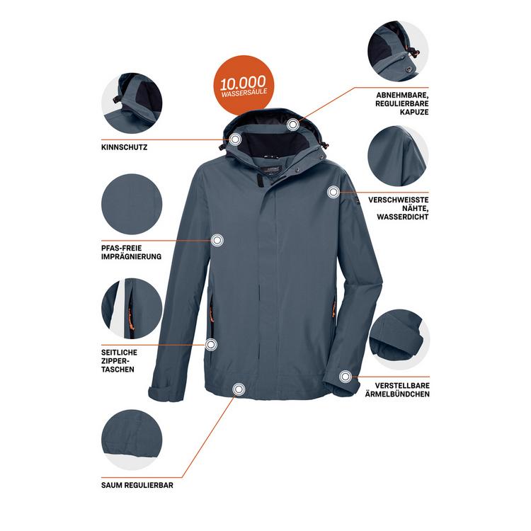 KILLTEC KILLTEC KOS 87 Funktionsjacke Herren - Blau - 3 | SportScheck