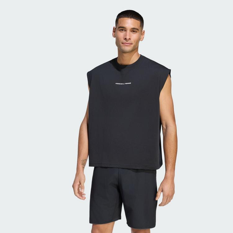 adidas adidas TENNIS CULTURE T-SHIRT, GRAFIK Tanktop Herren - Black - 0 | SportScheck