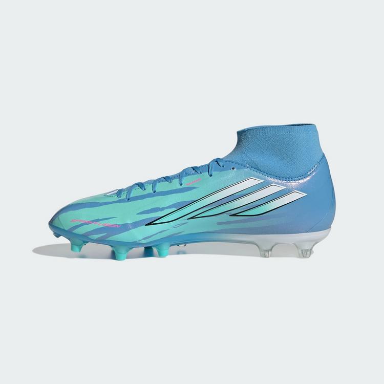 adidas adidas F50 Sparkfusion League Mid-Cut Fu&szlig;ballschuhe Damen - Semi Blue Burst / Cloud White / Lucid Pink - 4 | SportScheck