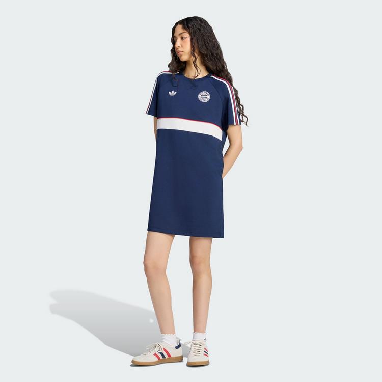 adidas adidas FC Bayern M&uuml;nchen OG Kleid Kleid Damen - Night Indigo / Core White - 0 | SportScheck