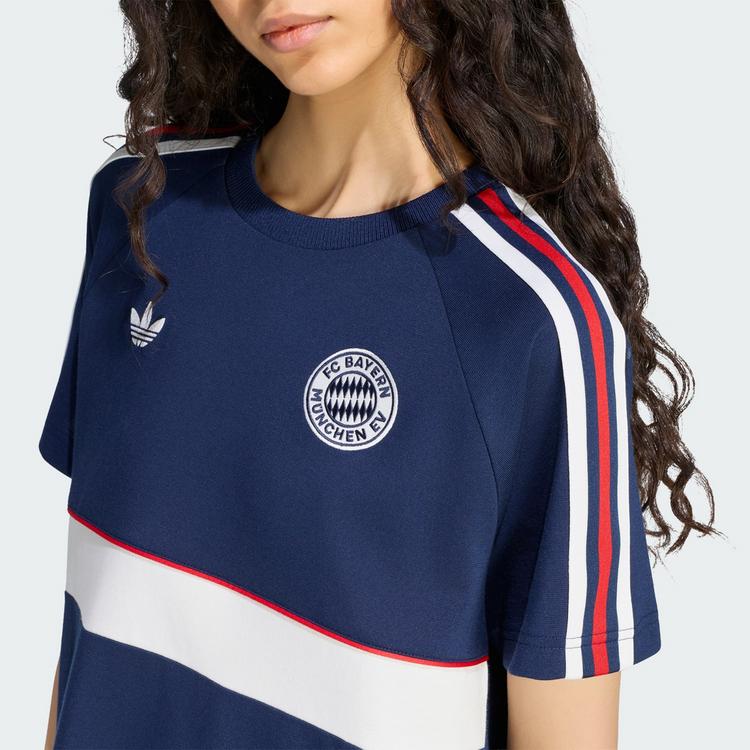 adidas adidas FC Bayern M&uuml;nchen OG Kleid Kleid Damen - Night Indigo / Core White - 0 | SportScheck