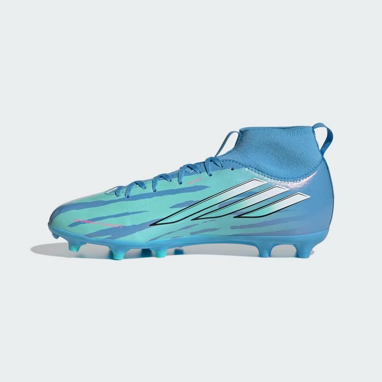 adidas adidas F50 Sparkfusion League Kids Mid-Cut Fu&szlig;ballschuhe Kinder - Semi Blue Burst / Cloud White / Lucid Pink - 4 | SportScheck