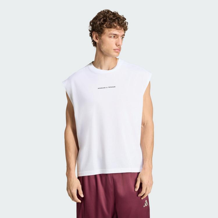 adidas adidas TENNIS CULTURE T-SHIRT, GRAFIK Tanktop Herren - White - 0 | SportScheck