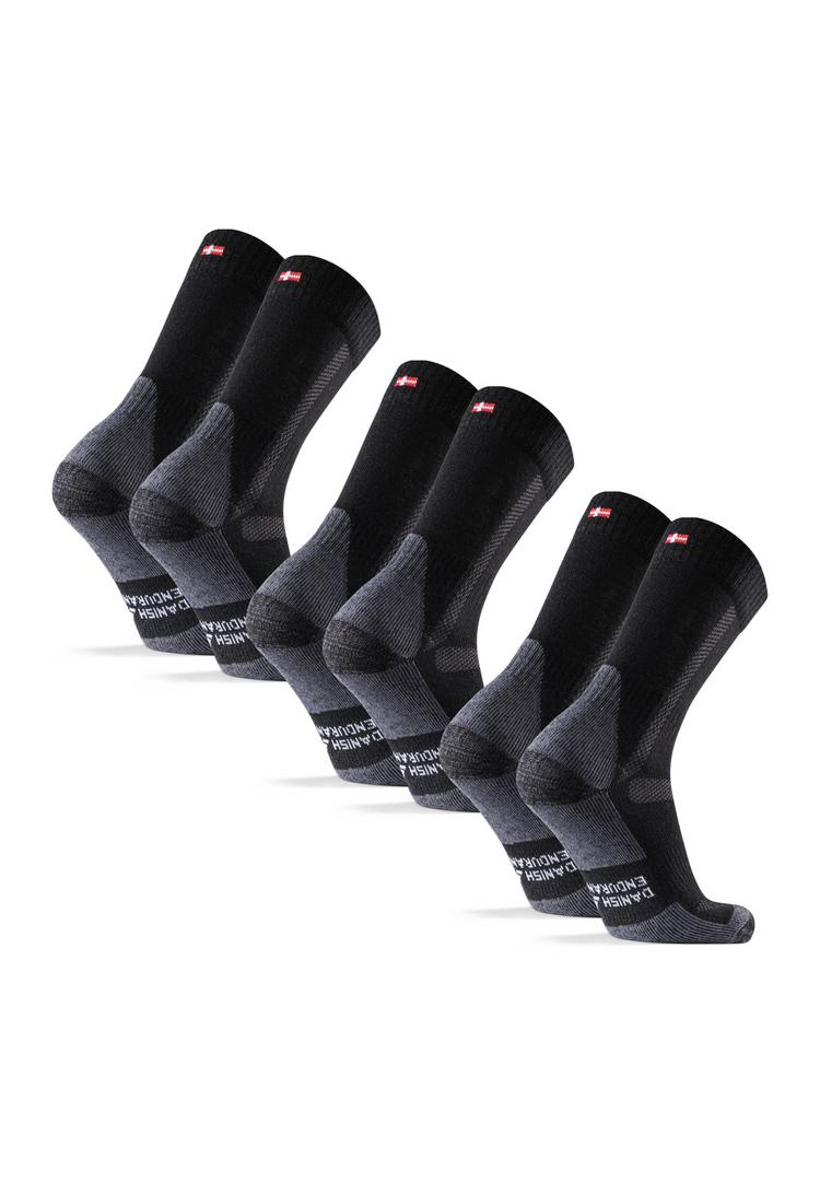 DANISH ENDURANCE DANISH ENDURANCE Classic Hiking Crew Socken - Black/Grey - 0 | SportScheck