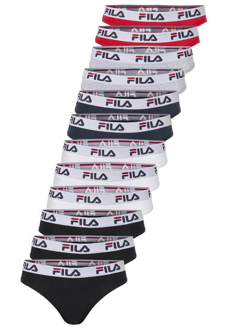 FILA FILA BRAZILIAN 12ER-PACK Funktionsunterhose Damen - Black-White-Navy-Grey-Red - 0 | SportScheck