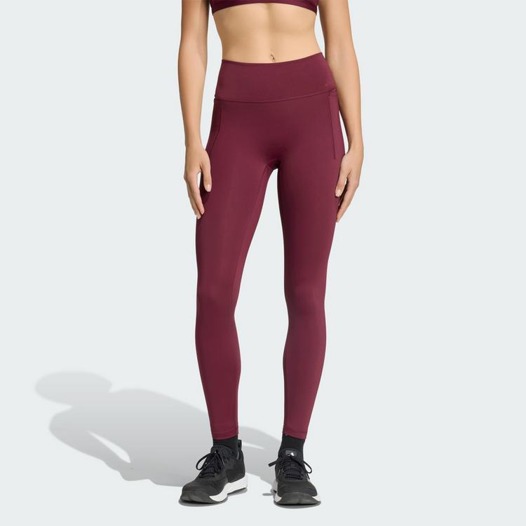 adidas adidas Optime Workout Full Length Leggings Tights Damen - Maroon - 0 | SportScheck