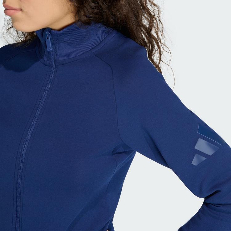adidas adidas Soft Lux Trainingsjacke, schmal Trainingsanzug Damen - Dark Blue - 1 | SportScheck