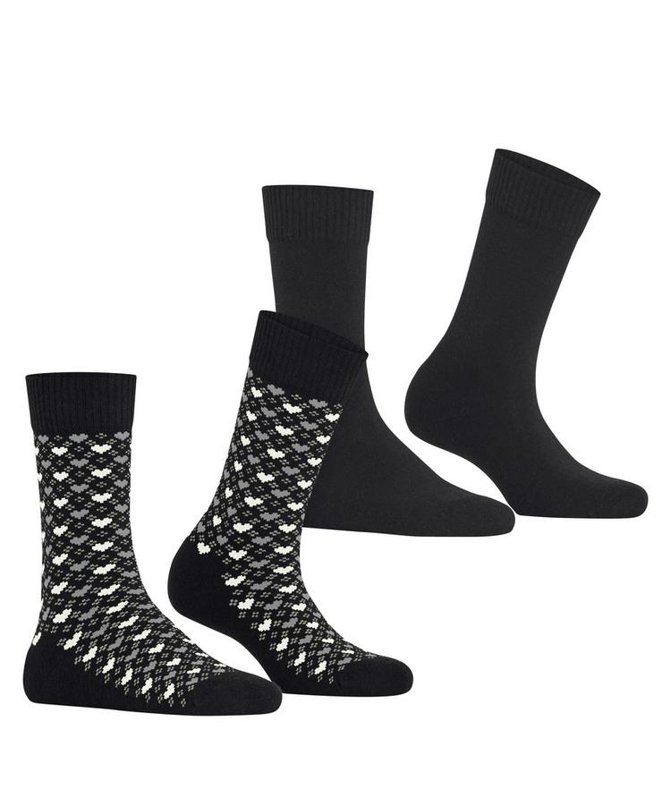 ESPRIT ESPRIT Wool Hearts SO 2P Socken Damen - black (3000) - 0 | SportScheck