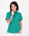 DEPROC active SUDBURY WMN Outdoorhemd Damen - petrol flowers
