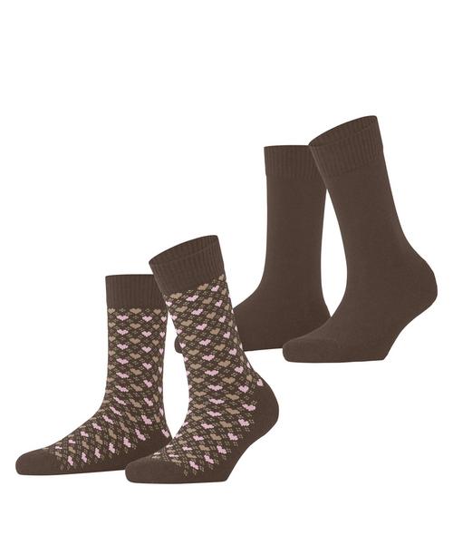 ESPRIT Wool Hearts SO 2P Socken Damen