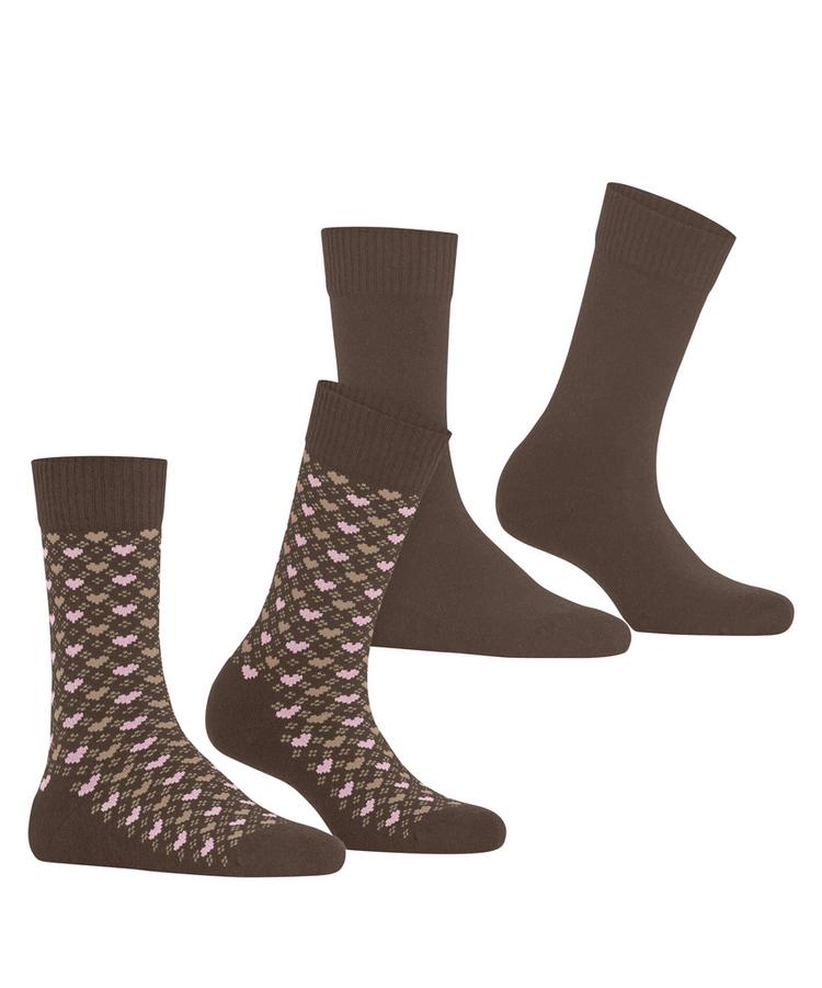 ESPRIT ESPRIT Wool Hearts SO 2P Socken Damen - chocolate (5004) - 0 | SportScheck