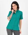 DEPROC active SUDBURY WMN Outdoorhemd Damen - petrol dots