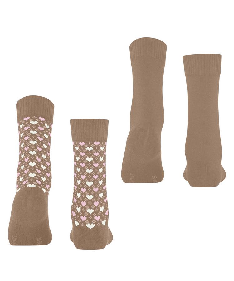 ESPRIT ESPRIT Wool Hearts SO 2P Socken Damen - camel (5038) - 0 | SportScheck