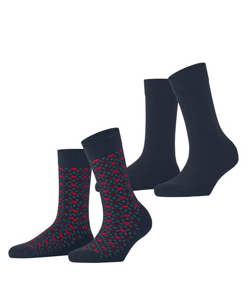 ESPRIT Wool Hearts SO 2P Socken Damen