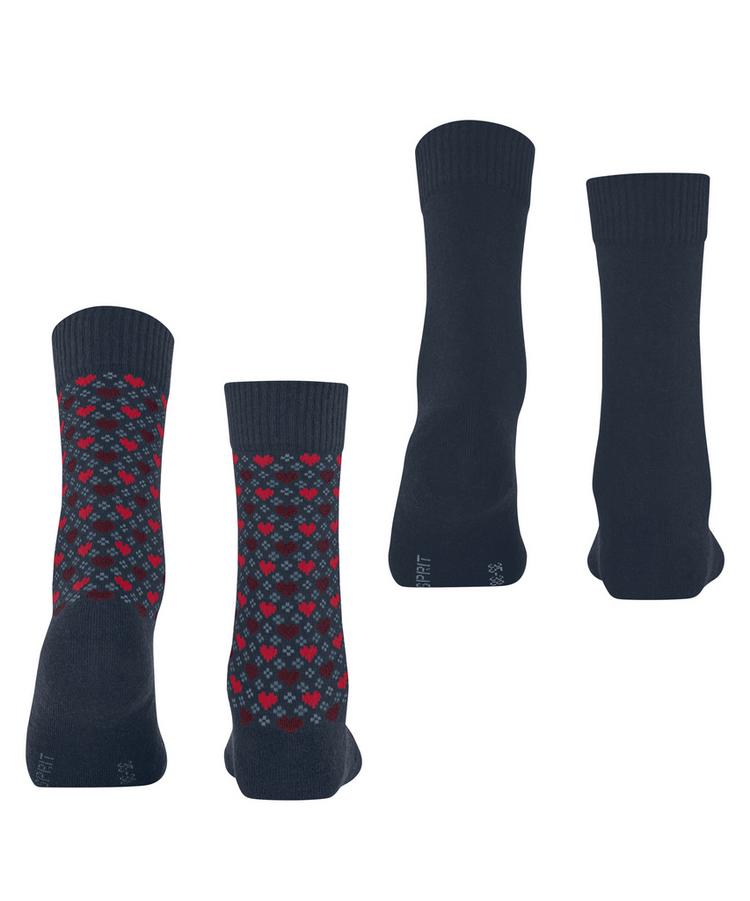 ESPRIT ESPRIT Wool Hearts SO 2P Socken Damen - space blue (6116) - 0 | SportScheck
