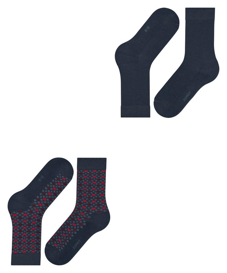 ESPRIT ESPRIT Wool Hearts SO 2P Socken Damen - space blue (6116) - 2 | SportScheck