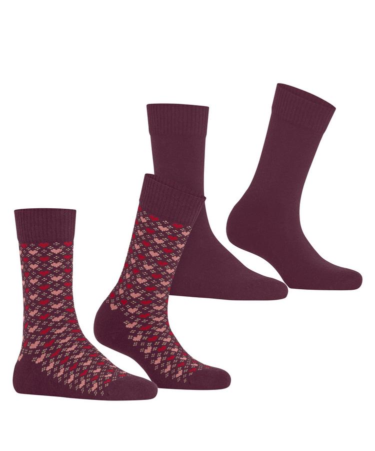 ESPRIT ESPRIT Wool Hearts SO 2P Socken Damen - merlot (8005) - 0 | SportScheck
