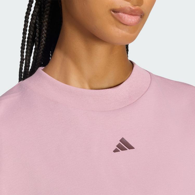 adidas adidas 3 STRIPES STUDIO BOYFRIEND T-SHIRT T-Shirt Damen - Magic Mauve - 0 | SportScheck