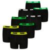 PUMA Boxershort Unterhose Jungen - Schwarz/Gr&uuml;n