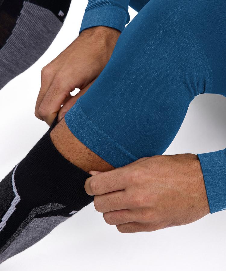 Falke Falke Baselayer-  Warm Series 3/4 Tights Funktionsunterhose Herren - blue steel (6958) - 2 | SportScheck