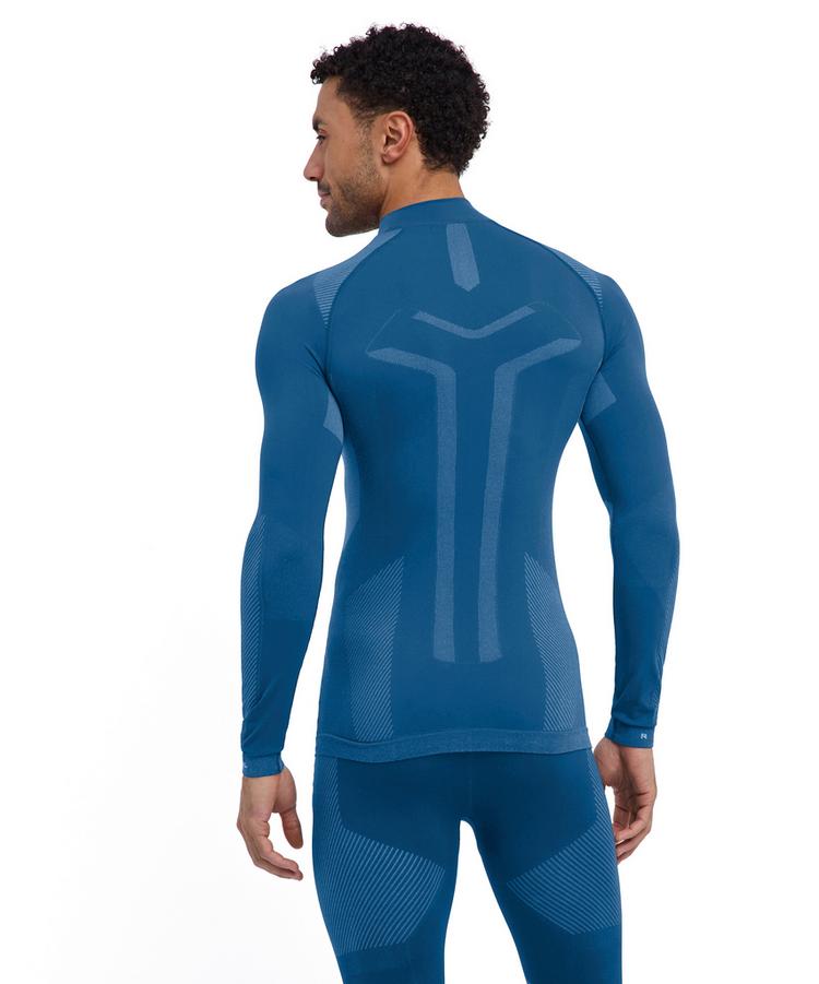 Falke Falke Warm Series  Longsleeve Shirt Turtleneck Funktionsshirt Herren - blue steel (6958) - 0 | SportScheck