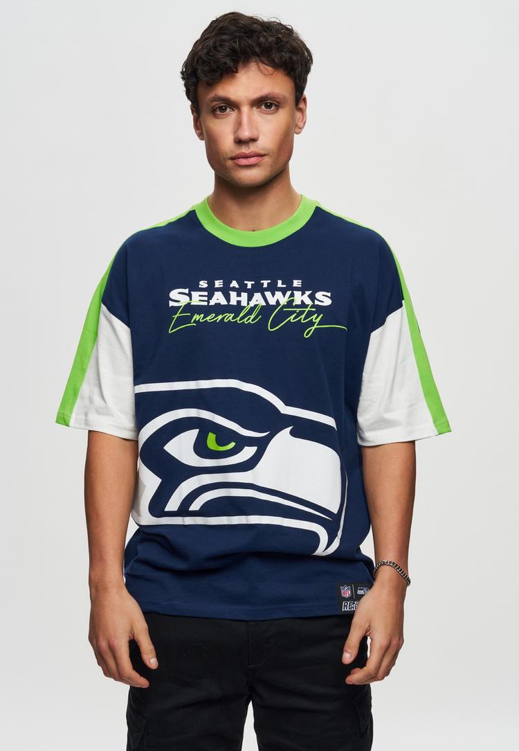Re:Covered Re:Covered NFL Seahawks Seattle Printshirt Herren - Navy - 0 | SportScheck