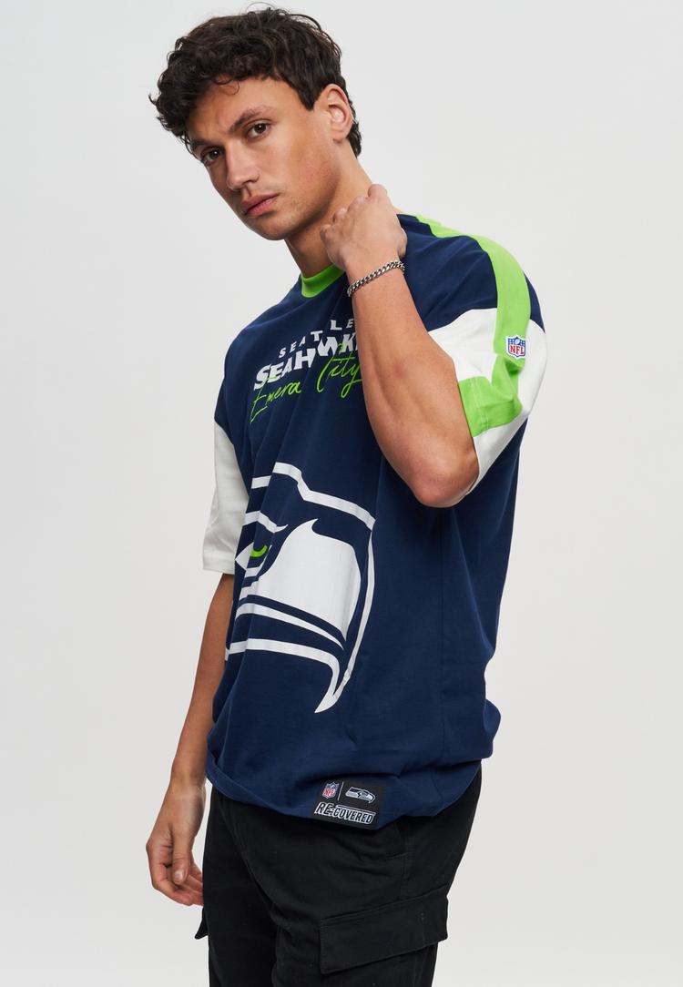 Re:Covered Re:Covered NFL Seahawks Seattle Printshirt Herren - Navy - 1 | SportScheck