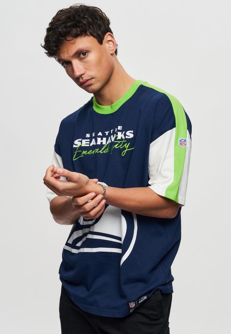 Re:Covered Re:Covered NFL Seahawks Seattle Printshirt Herren - Navy - 2 | SportScheck