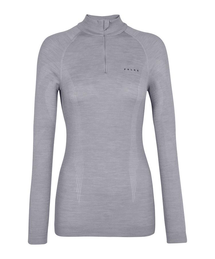 Falke Falke Wool-tech Longsleeve Zip Funktionsshirt Damen - grey-heather (3757) - 0 | SportScheck