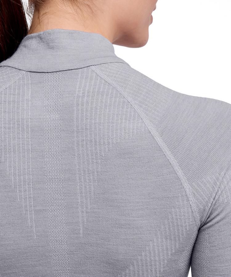 Falke Falke Wool-tech Longsleeve Zip Funktionsshirt Damen - grey-heather (3757) - 3 | SportScheck